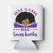 Nur ein Mädchen, das Lieben bucht einen Afroamerik Dosenkühler (Rückseite)