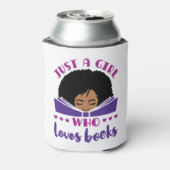 Nur ein Mädchen, das Lieben bucht einen Afroamerik Dosenkühler (Kanne Rückseite)