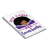 Nur ein Mädchen, das Lieben bucht einen Afroamerik Notizblock (Rechte Seite)