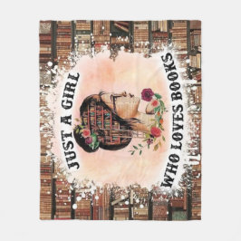 Nur ein Mädchen, das Lieben bucht Fleecedecke