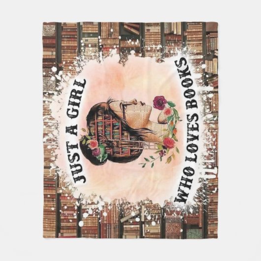 Nur ein Mädchen, das Lieben bucht Fleecedecke (Vorderseite)