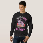 Nur ein Mädchen, das Lieben Bunny Egg Blumenkohl B Sweatshirt (Vorne ganz)