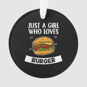 Nur ein Mädchen, das Lieben Burger Niedlichen Kä Ornament