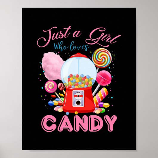 Nur ein Mädchen, das Lieben Candy Rainbow Süßigkei Poster (Vorne)