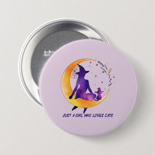 Nur ein Mädchen, das Lieben Cat Button