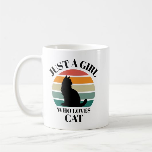 Nur ein Mädchen, das Lieben Cat-Kaffee-Tasse Kaffeetasse (Links)