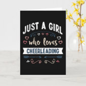Nur ein Mädchen, das Lieben Cheerleader Funny Gift Karte (Gelbe Blume)