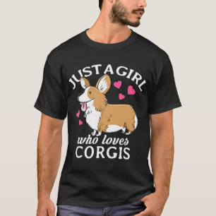 Nur ein Mädchen, das Lieben Corgis Frauen Jugend K T-Shirt