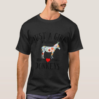 Nur ein Mädchen, das Lieben Donkeys Niedliches, lu T-Shirt