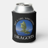 Nur ein Mädchen, das Lieben Drachen macht Dosenkühler (Kanne Rückseite)