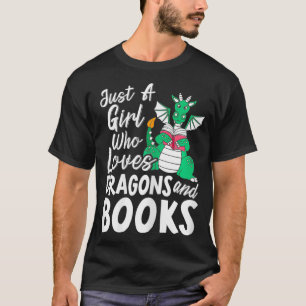 Nur ein Mädchen, das Lieben Drachen und Bücher Abi T-Shirt