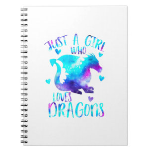 Nur ein Mädchen, das Lieben Dragons, ich lustige N Notizblock