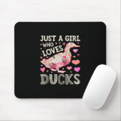 Nur ein Mädchen, das Lieben Ducks Funny Duck Silho Mousepad (Mit Mouse)