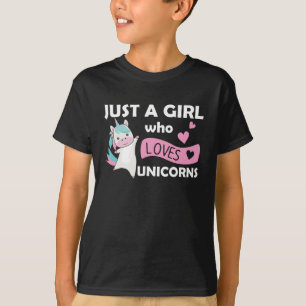 Nur ein Mädchen, das Lieben Einhörner für Mädchen T-Shirt