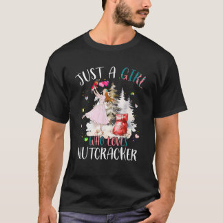 Nur ein Mädchen, das Lieben ernährt Weihnachtsball T-Shirt