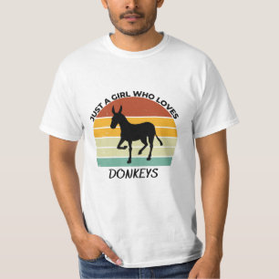Nur ein Mädchen, das Lieben Esel hat T-Shirt