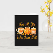 Nur ein Mädchen, das Lieben fallen fallen Pumpkin Karte (Gelbe Blume)