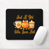 Nur ein Mädchen, das Lieben fallen fallen Pumpkin Mousepad (Mit Mouse)