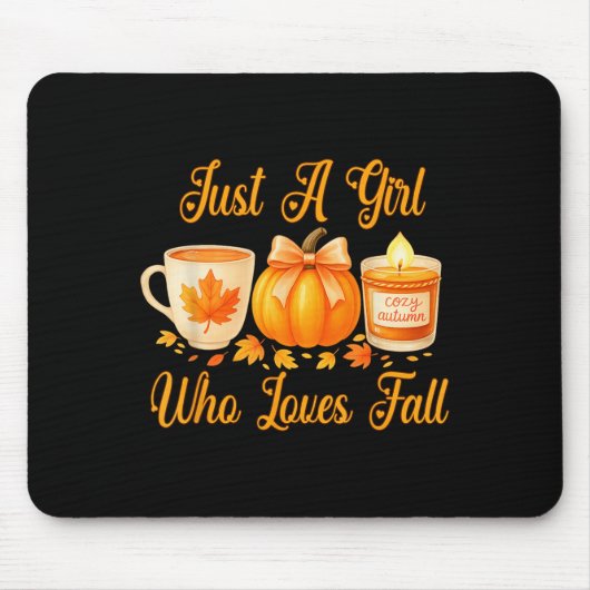 Nur ein Mädchen, das Lieben fallen fallen Pumpkin Mousepad (Vorne)