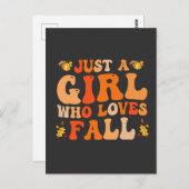 Nur ein Mädchen, das Lieben fallen Funn Groovy Fal Postkarte (Vorne/Hinten)