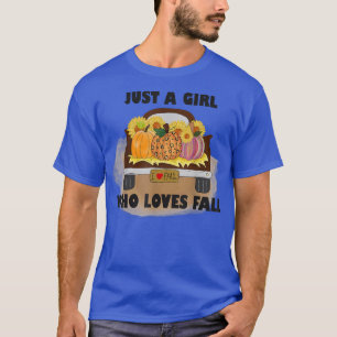 Nur ein Mädchen, das Lieben fallen, Herbstwagen, i T-Shirt