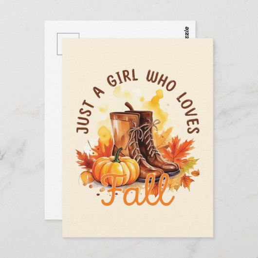 Nur ein Mädchen, das Lieben fallen lässt Postkarte (Vorne/Hinten)