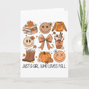 Nur ein Mädchen, das Lieben fallen Pumpkin Gewürz- Karte