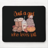 Nur ein Mädchen, das Lieben fallen Pumpkin Gewürz- Mousepad (Vorne)