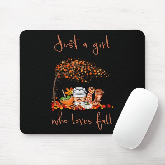 Nur ein Mädchen, das Lieben fallen Pumpkin Gewürz Mousepad (Mit Mouse)