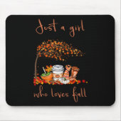 Nur ein Mädchen, das Lieben fallen Pumpkin Gewürz Mousepad (Vorne)