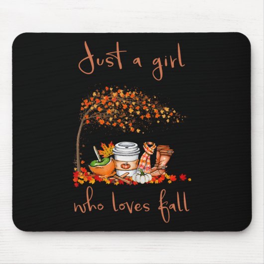 Nur ein Mädchen, das Lieben fallen Pumpkin Gewürz Mousepad (Vorne)