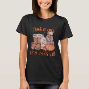 Nur ein Mädchen, das Lieben fallen Pumpkin Gewürz- T-Shirt