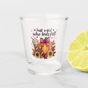 Nur ein Mädchen, das Lieben fallen Pumpkin GewürzL Schnapsglas