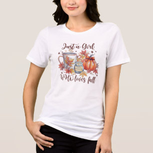 Nur ein Mädchen, das Lieben fallen Tri-Blend Shirt