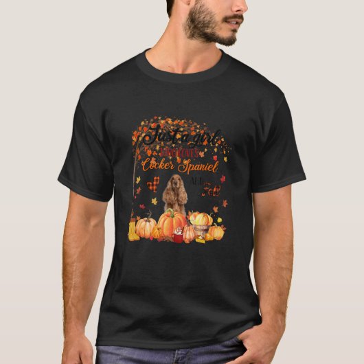 Nur ein Mädchen, das Lieben fallen und Cocker Span T-Shirt (Vorderseite)