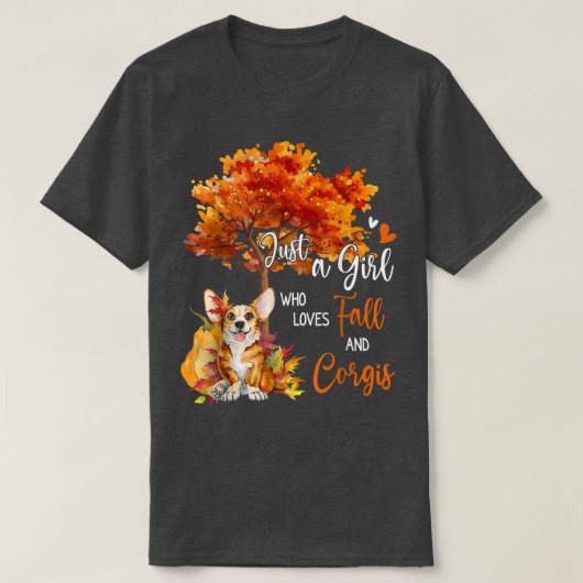 Nur ein Mädchen, das Lieben fallen und der Corgis- T-Shirt (Design vorne)