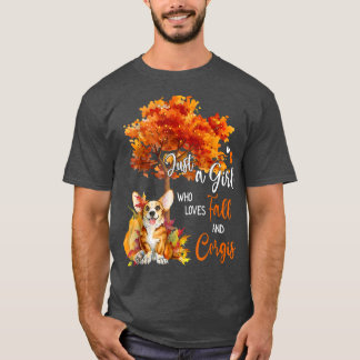 Nur ein Mädchen, das Lieben fallen und der Corgis- T-Shirt