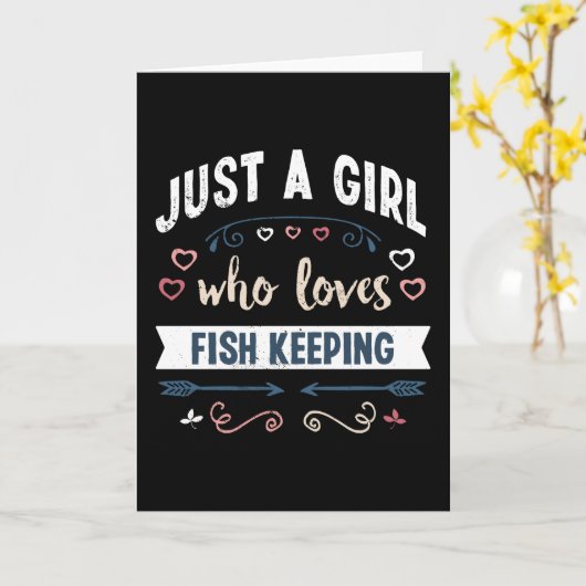 Nur ein Mädchen, das Lieben Fisch Behalte Funny Gi Karte (Gelbe Blume)