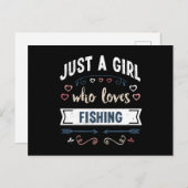Nur ein Mädchen, das Lieben Fischen Funny Gifts Postkarte (Vorne/Hinten)