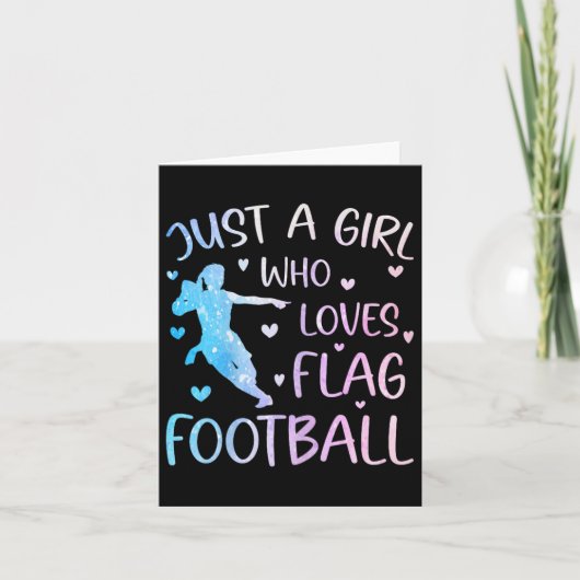 Nur ein Mädchen, das Lieben Flag Football Funny Sp Karte (Vorderseite)
