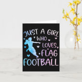 Nur ein Mädchen, das Lieben Flag Football Funny Sp Karte (Gelbe Blume)