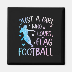 Nur ein Mädchen, das Lieben Flag Football Funny Sp Magnet