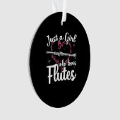 Nur ein Mädchen, das Lieben flötet Ornament (Vorderseite)