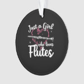 Nur ein Mädchen, das Lieben flötet Ornament (Vorderseite)