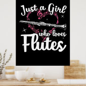 Nur ein Mädchen, das Lieben flötet Poster (Küche)