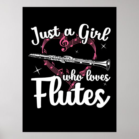 Nur ein Mädchen, das Lieben flötet Poster (Vorne)