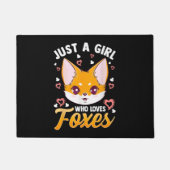 Nur ein Mädchen, das Lieben Foxes Kinder Mädchen N Fußmatte (Vorderseite)
