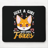 Nur ein Mädchen, das Lieben Foxes Kinder Mädchen N Mousepad (Vorne)