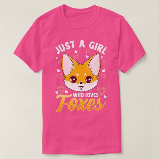 Nur ein Mädchen, das Lieben Foxes Kinder Mädchen N T-Shirt (Design vorne)