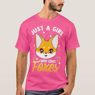 Nur ein Mädchen, das Lieben Foxes Kinder Mädchen N T-Shirt